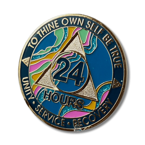 Tahitian Sunrise AA Medallion Sobriety Chip (24h, 1-40y)24 (1)