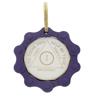 Recovery Keychains Revving up Recovery Keychain - AA Chip Holder Keychain Crafted From a ...