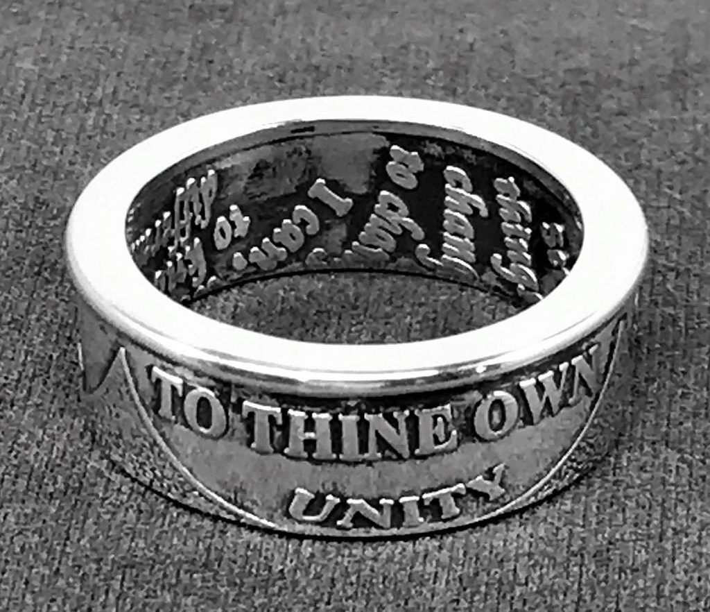 Pure Silver Sobriety Coin Ring - Hand Made from a Half-Ounce 999 Pure Silver Sobriety Coin